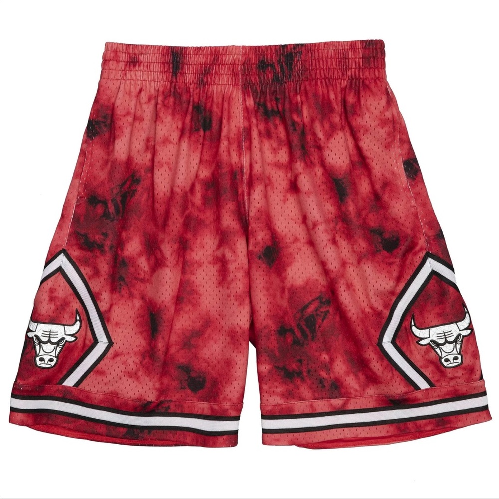 Mitchell & Ness Red NBA Chicago Bulls 1997-98 Galaxy Swingman Shorts Large